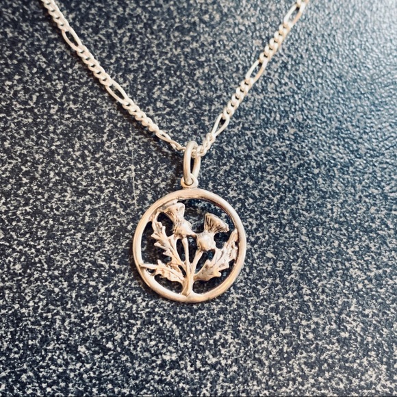 Scottish thistle pendant or earrings.